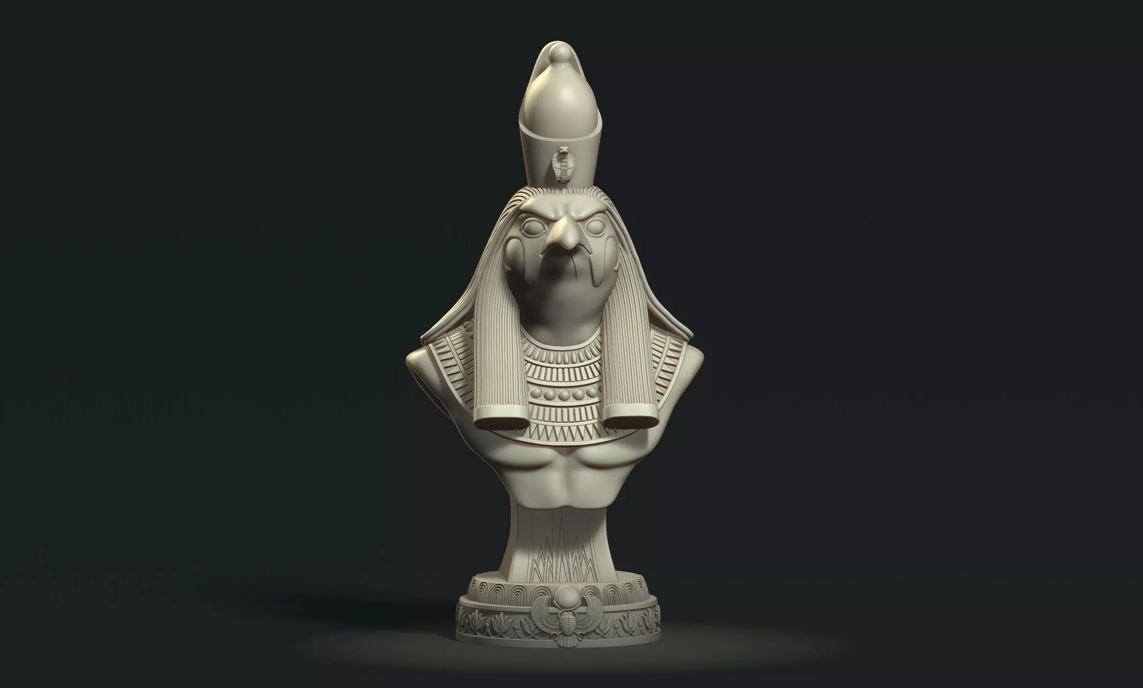 Horus Egyptian God Bust Statue Sculpture 3d printable model 3D print model