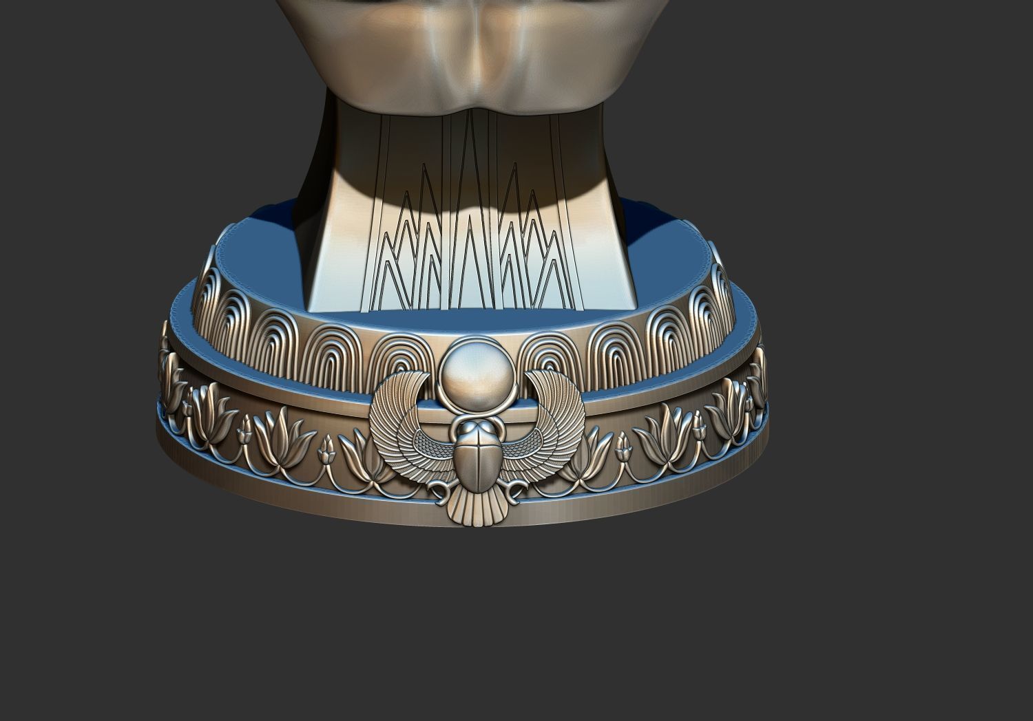 Horus Egyptian God Bust Statue Sculpture 3d printable model 3D print model_5