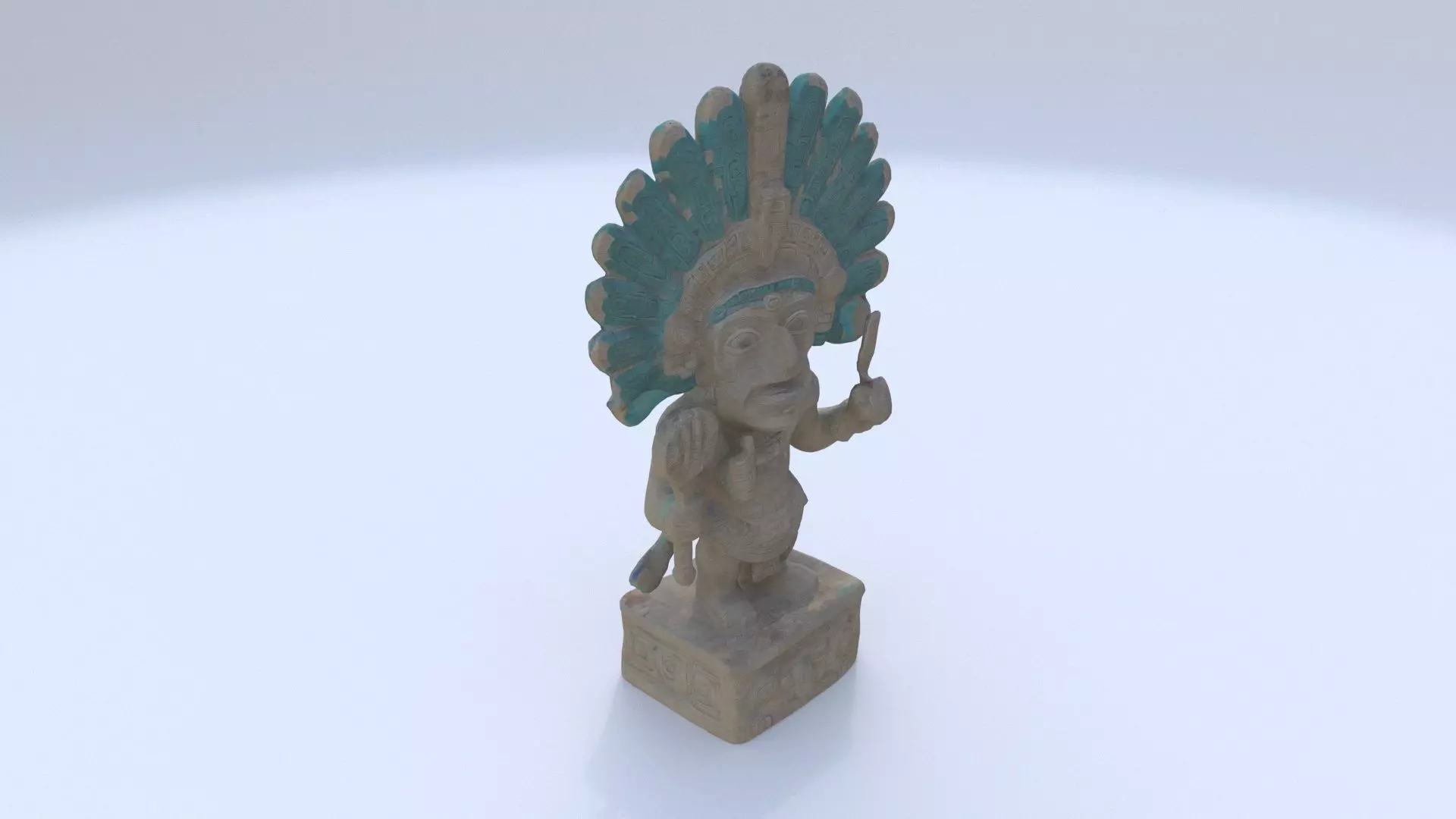 Mayan Aztec statue7 3D model