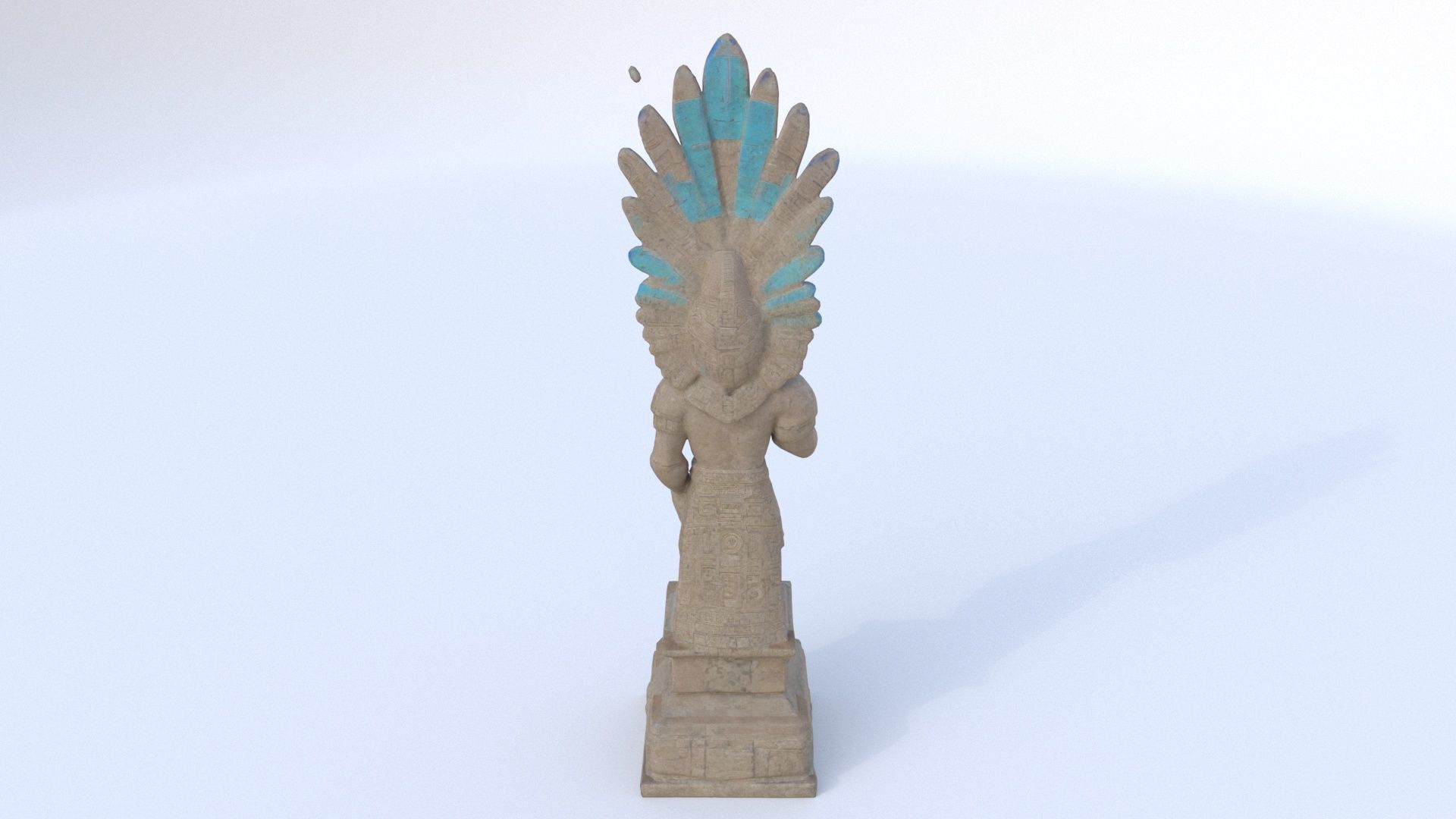 Mayan Aztec statue8 3D model_4