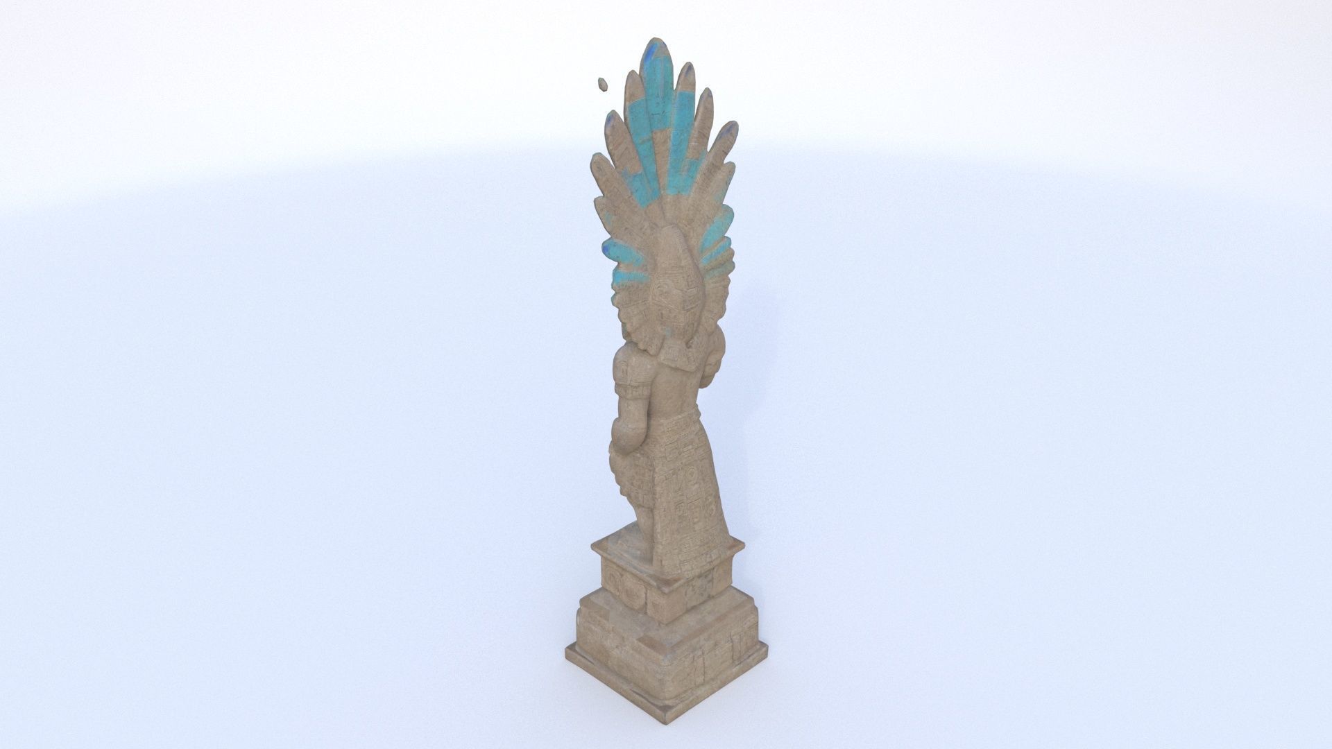 Mayan Aztec statue8 3D model_3
