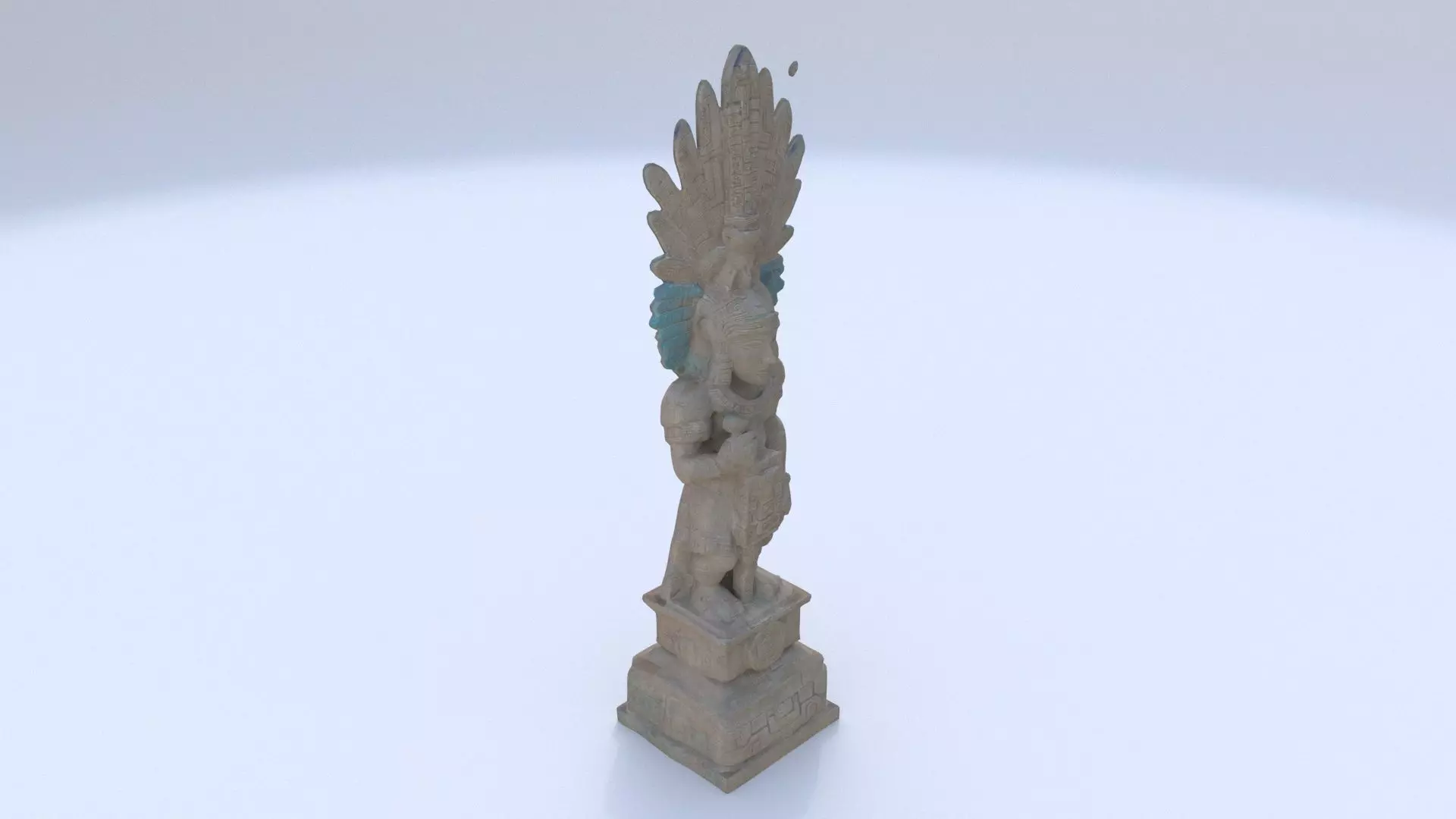 Mayan Aztec statue8 3D model_0