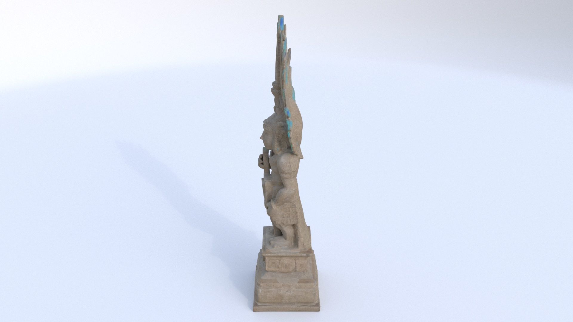 Mayan Aztec statue8 3D model_2