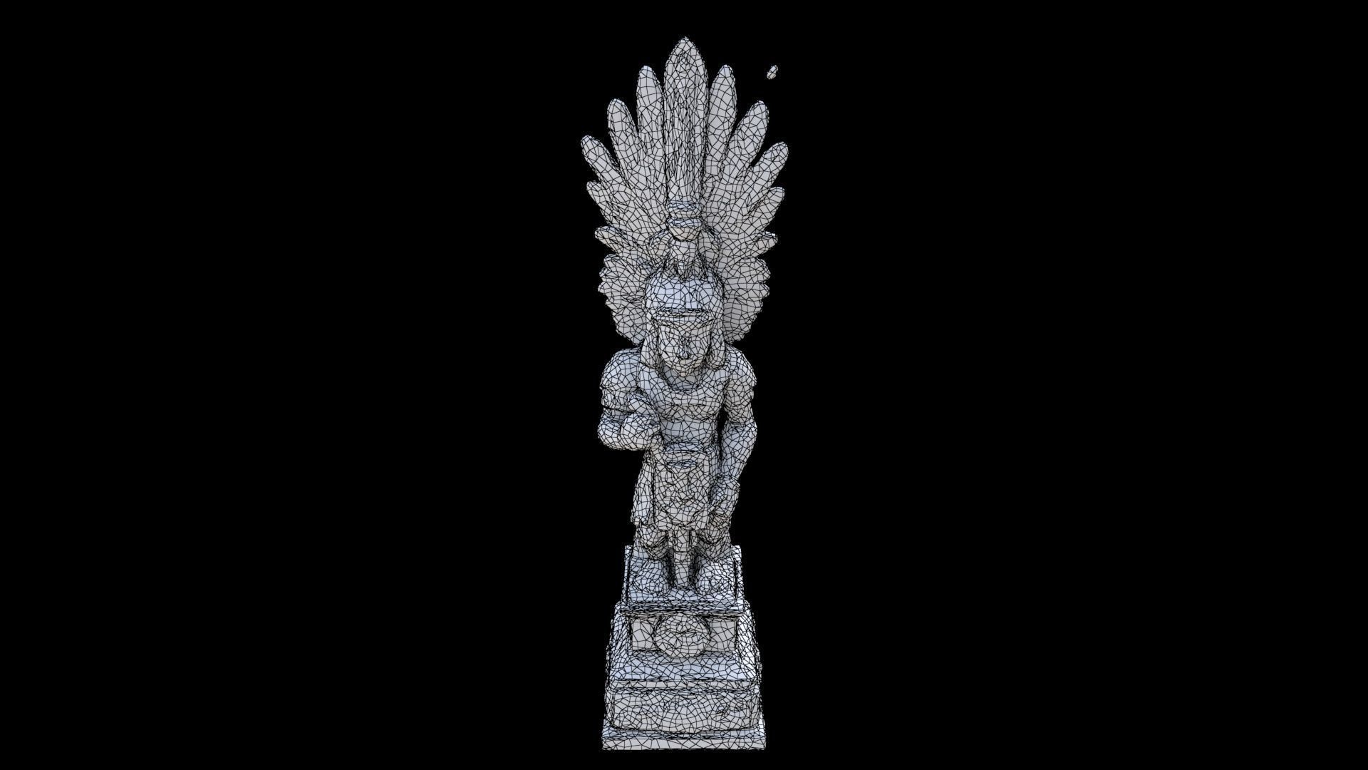 Mayan Aztec statue8 3D model_6