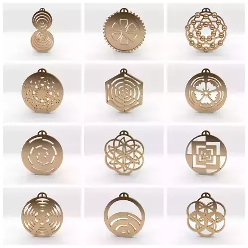 Crop Circle Pendants Pack VII