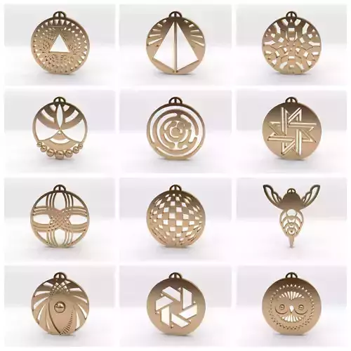 Crop Circle Pendants Pack VI