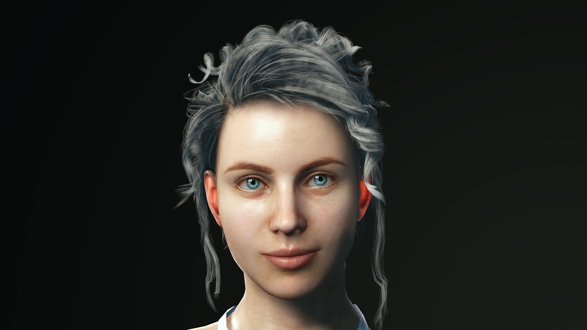 Realistic animated naked girl Elizabeth 3D model_3