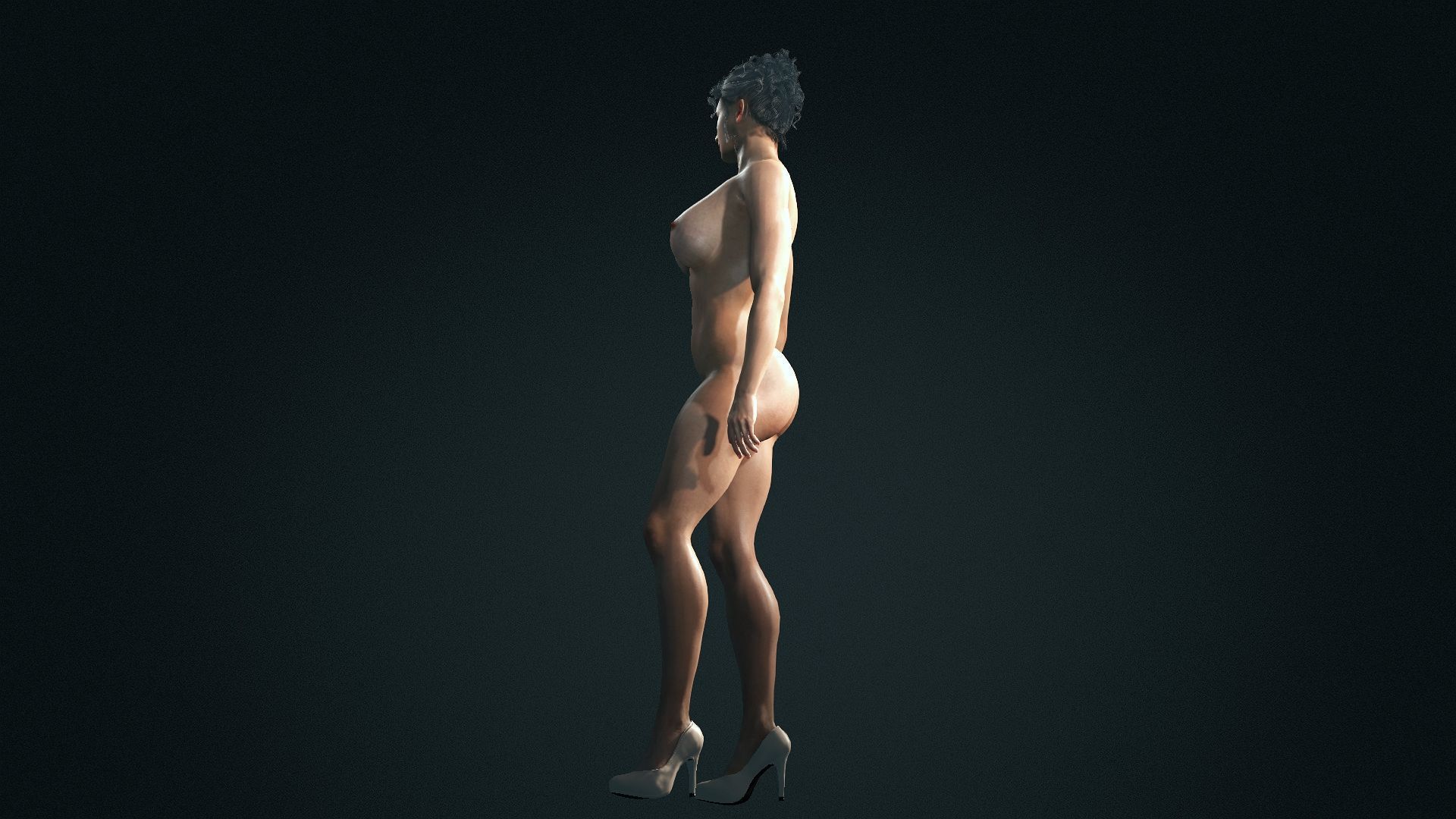 Realistic animated naked girl Elizabeth 3D model_16