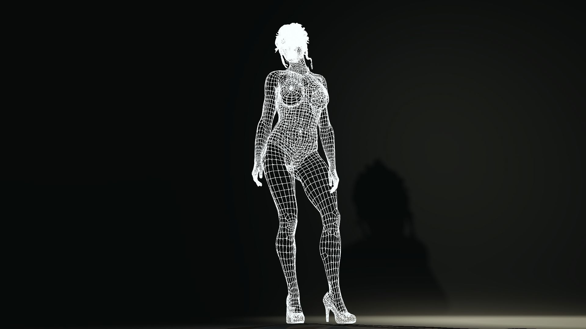 Realistic animated naked girl Elizabeth 3D model_22