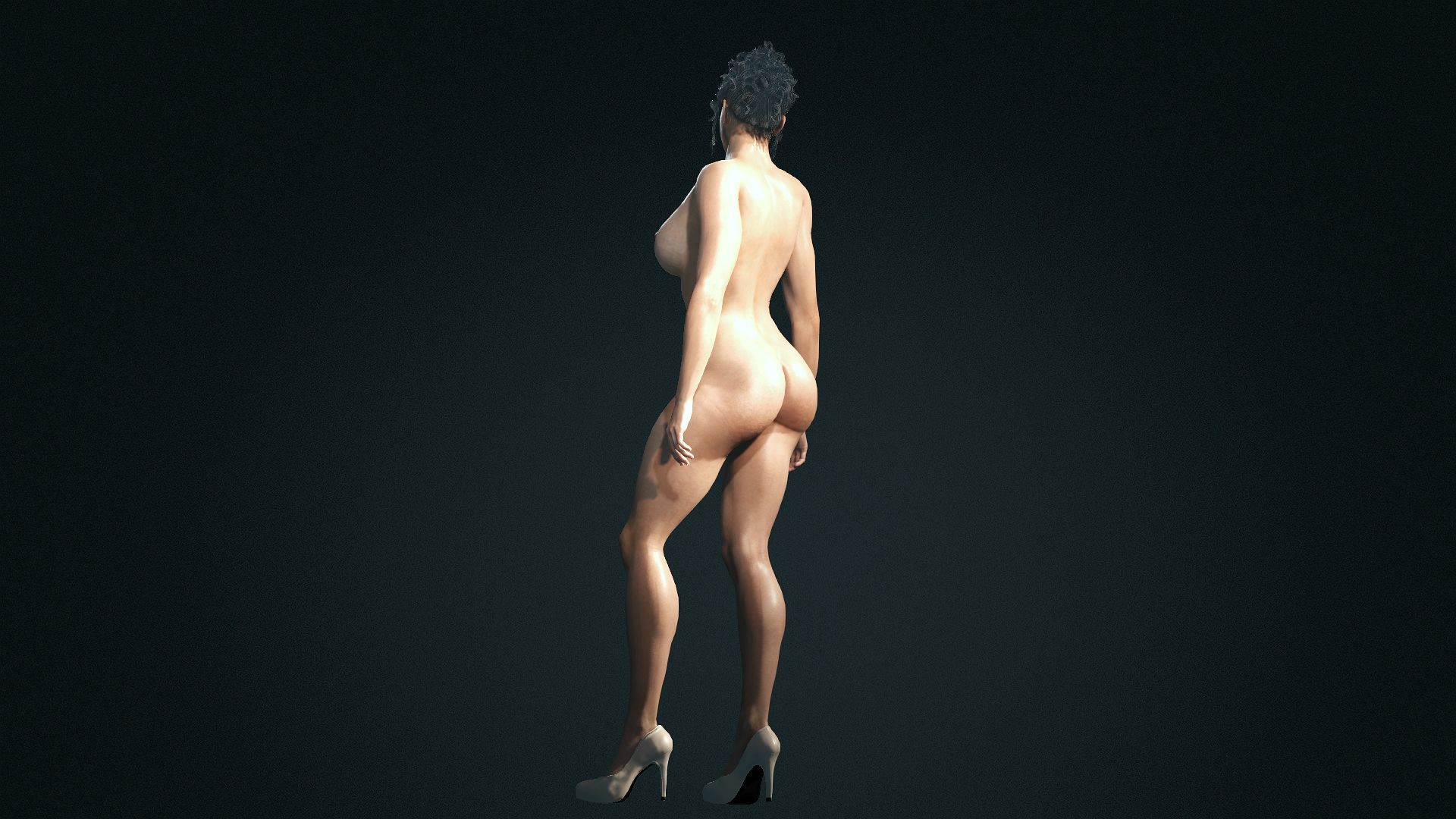 Realistic animated naked girl Elizabeth 3D model_14