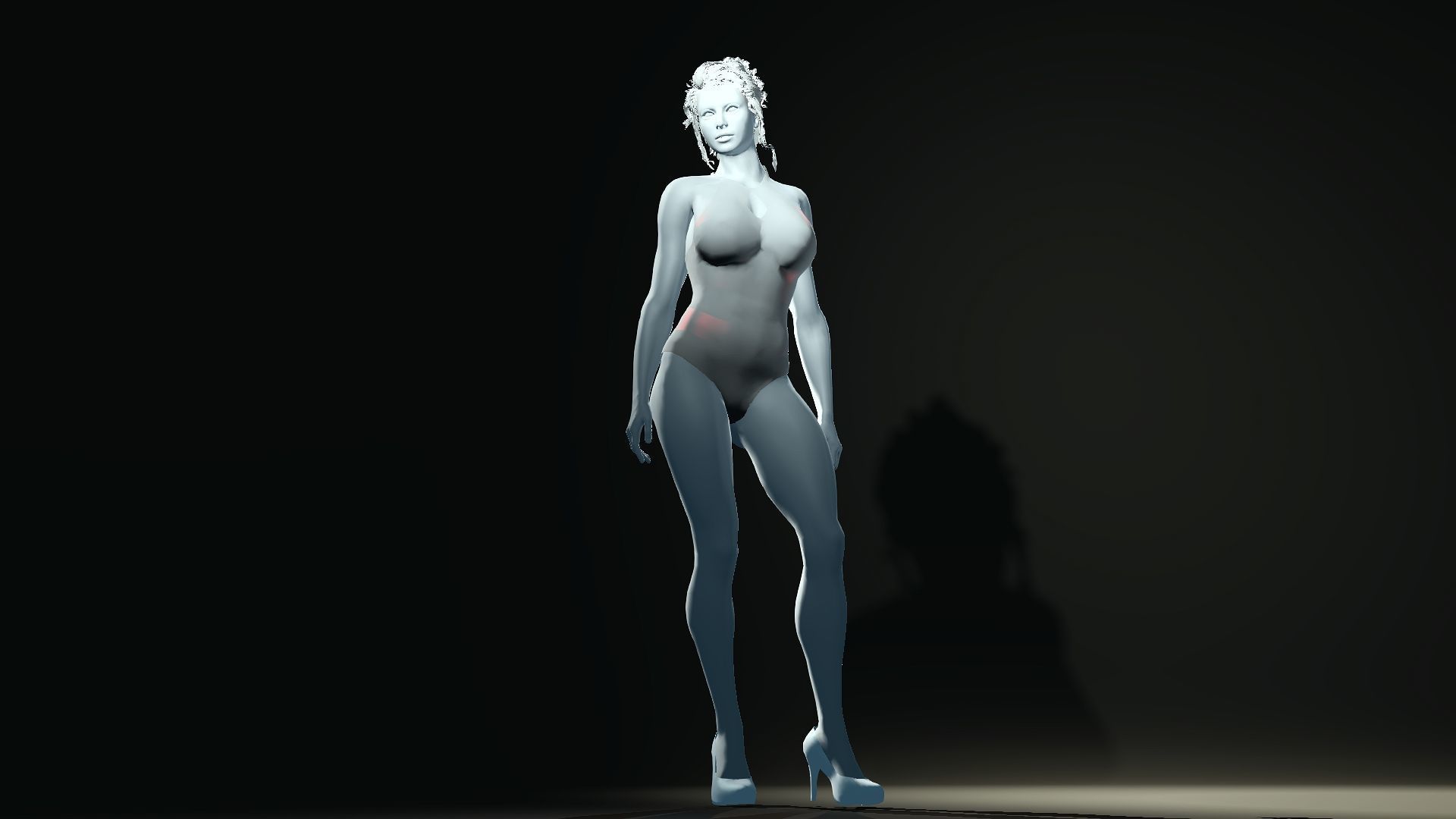 Realistic animated naked girl Elizabeth 3D model_21