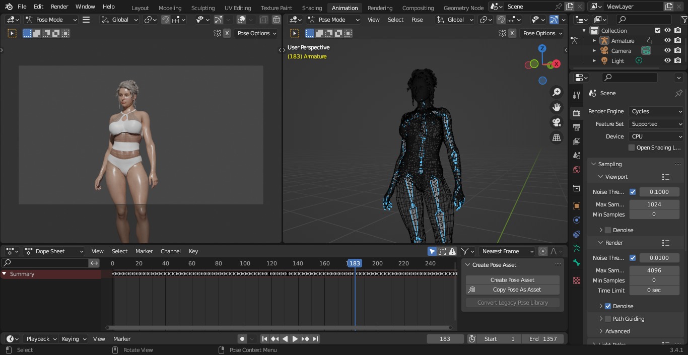 Realistic animated naked girl Elizabeth 3D model_23