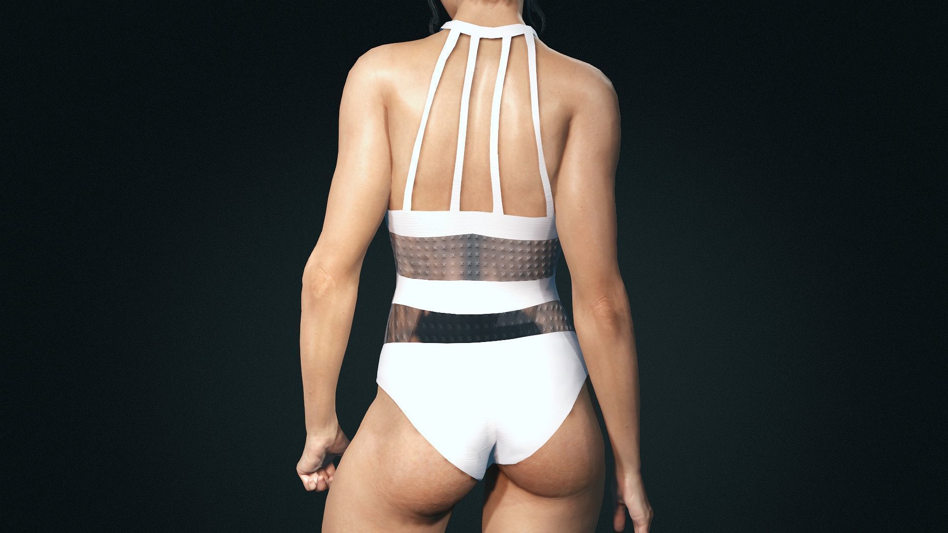 Realistic animated naked girl Elizabeth 3D model_8