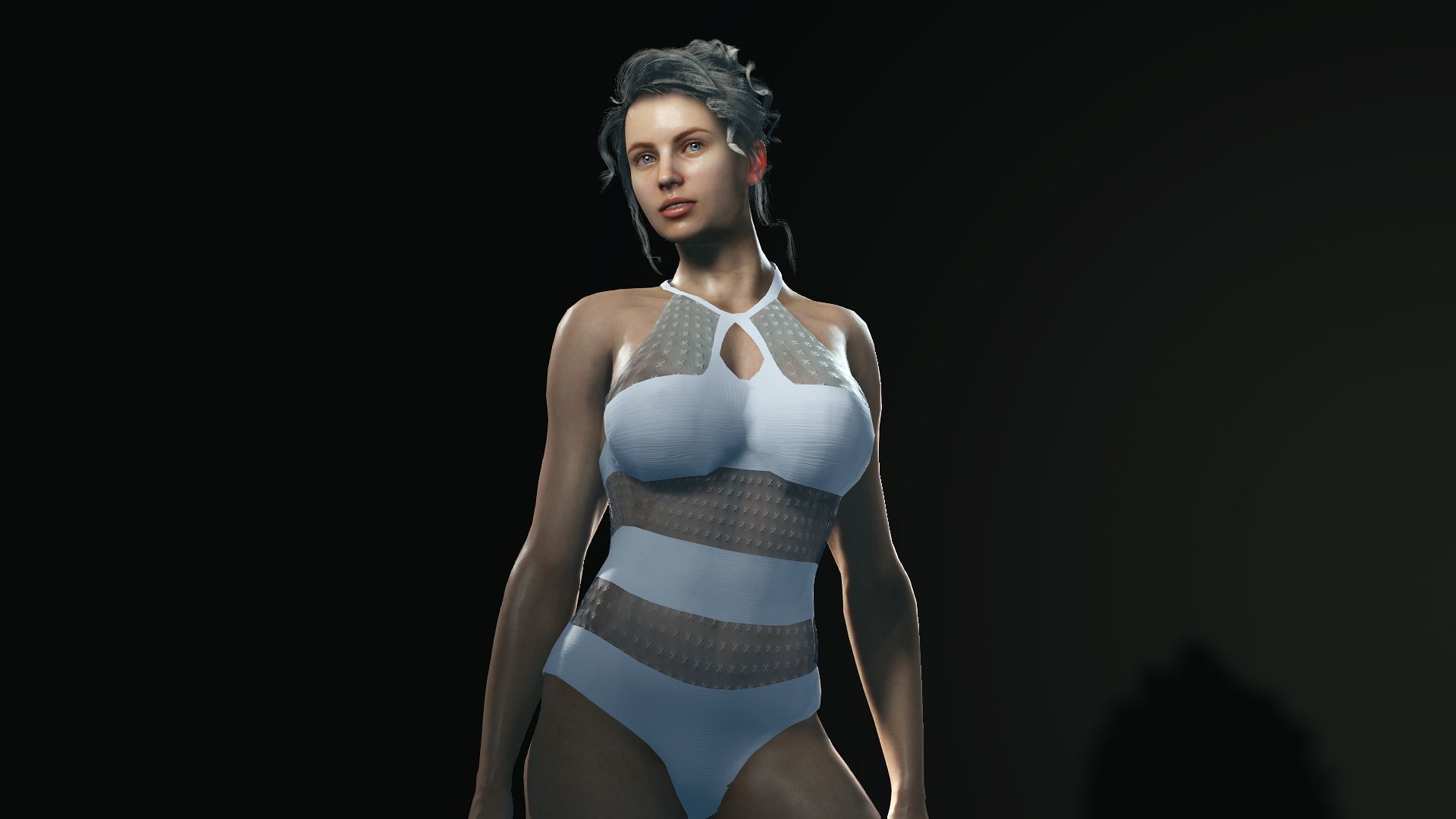 Realistic animated naked girl Elizabeth 3D model_2
