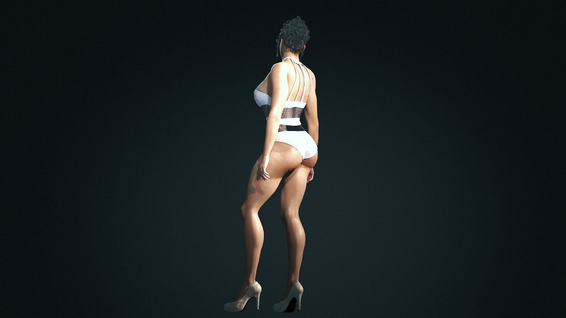 Realistic animated naked girl Elizabeth 3D model_13