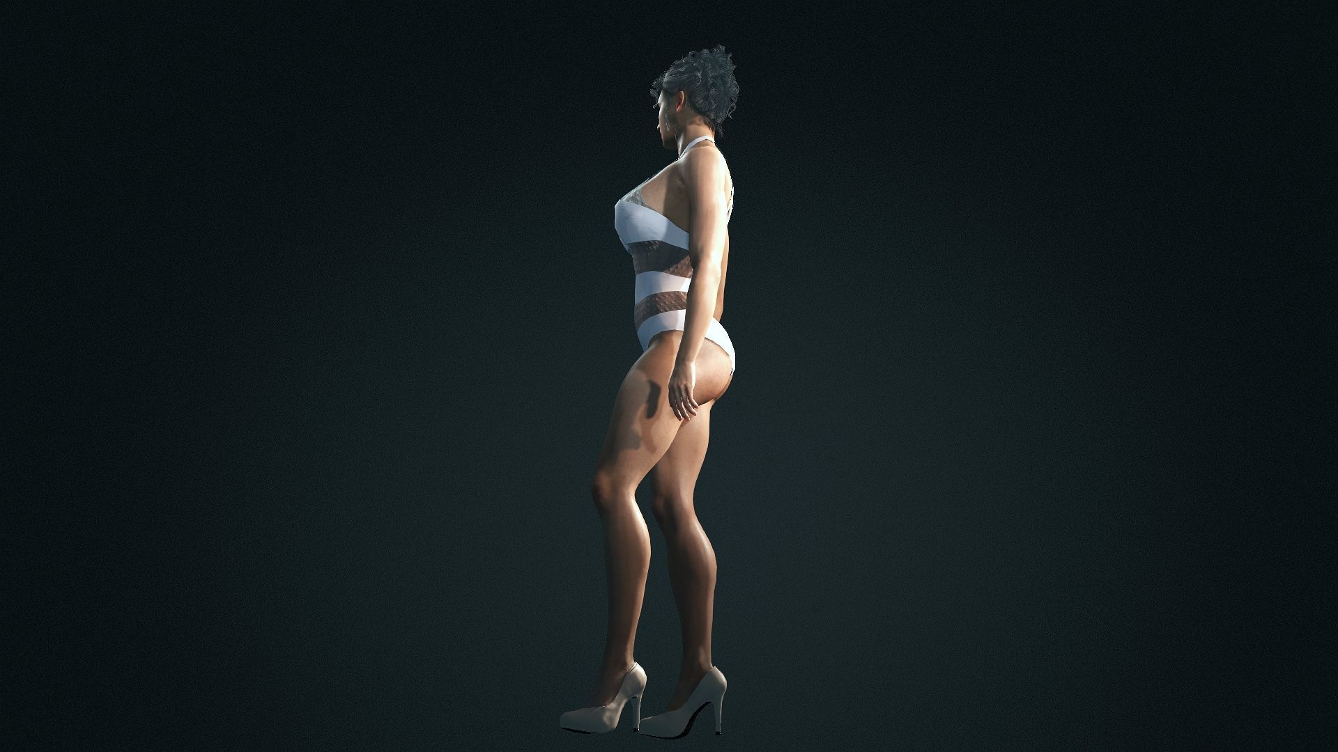 Realistic animated naked girl Elizabeth 3D model_15