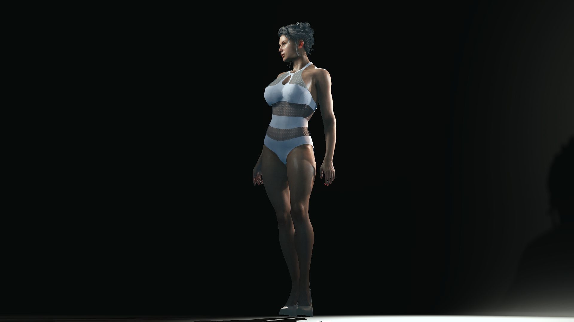 Realistic animated naked girl Elizabeth 3D model_17