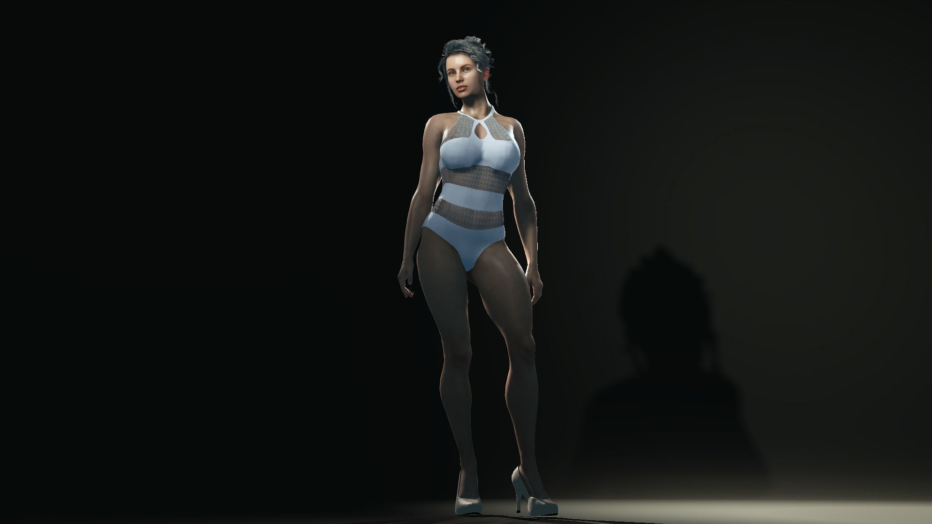 Realistic animated naked girl Elizabeth 3D model_19