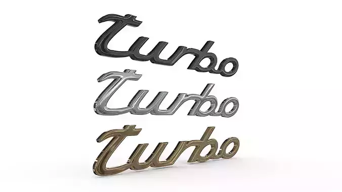 turbo Porsche emblem nameplate