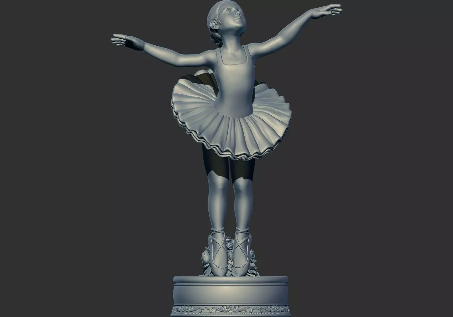 Ballerina figurine of 3D print model 3D print model