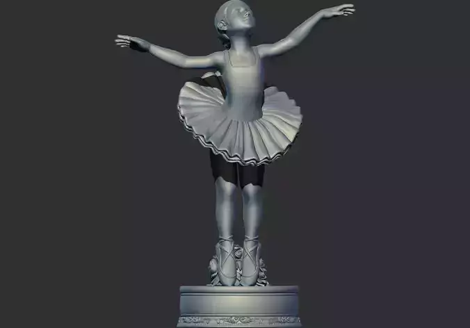 Ballerina figurine of 3D print model 3D print model