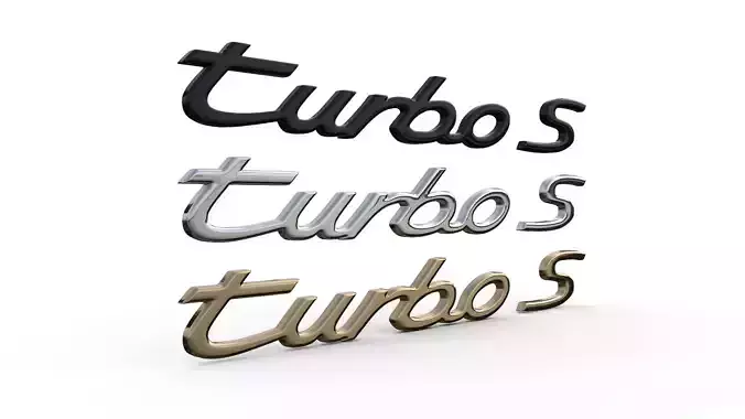 turbo s Porsche emblem nameplate