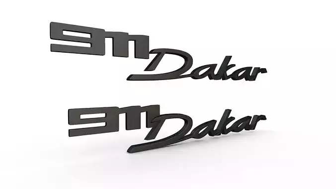 911 dakar emblem nameplate  3D model