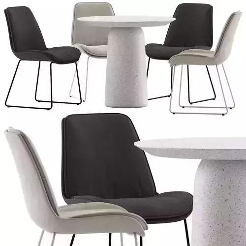 Globewest Chase Dining Chair and Paloma Dining Table
