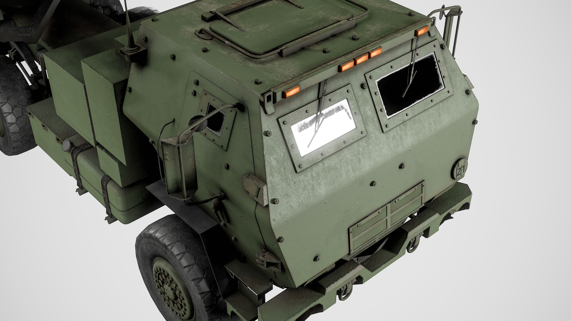 Lowpoly M142 HIMARS Artillery System Low-poly 3D model_4