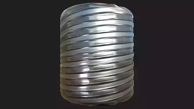 Flexible Metal Hose customizable PBR material Texture
