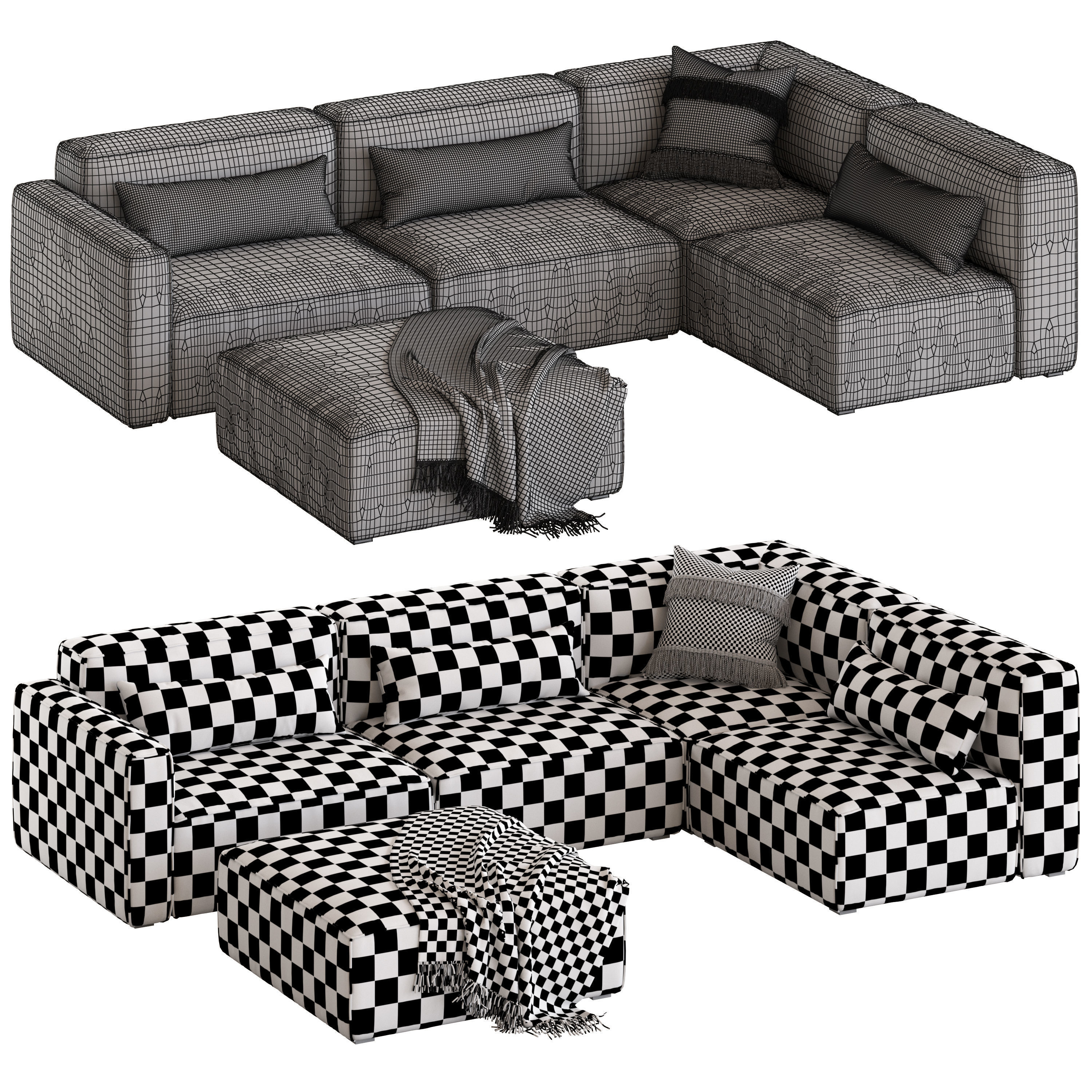 Gus Mix Corner Sofa 3D model_5