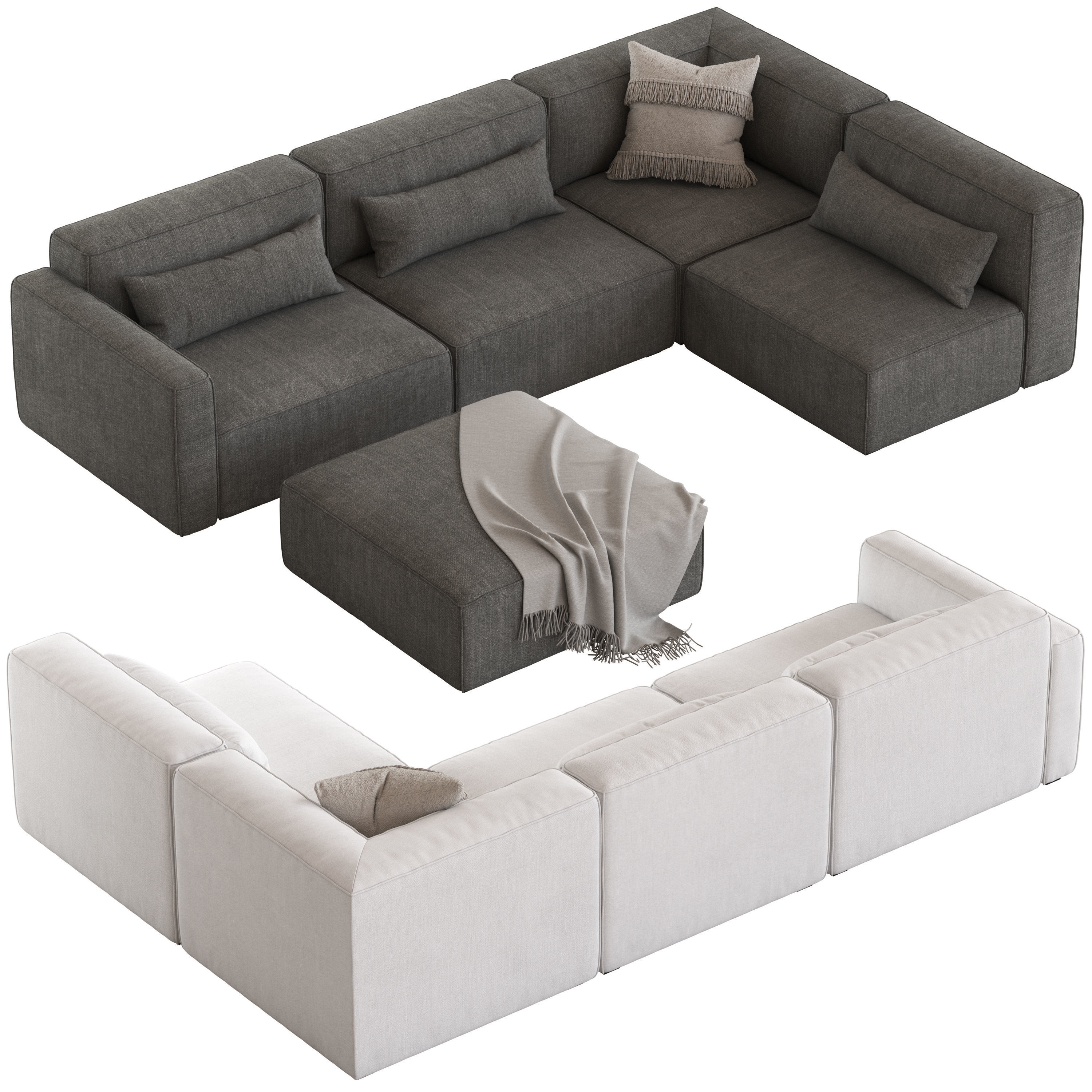 Gus Mix Corner Sofa 3D model_2