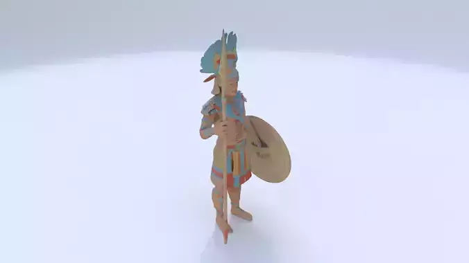 Aztect character 10 3D model