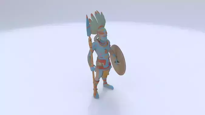 Aztect character 6 3D model