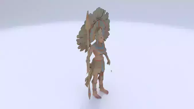 Aztect character 9 3D model