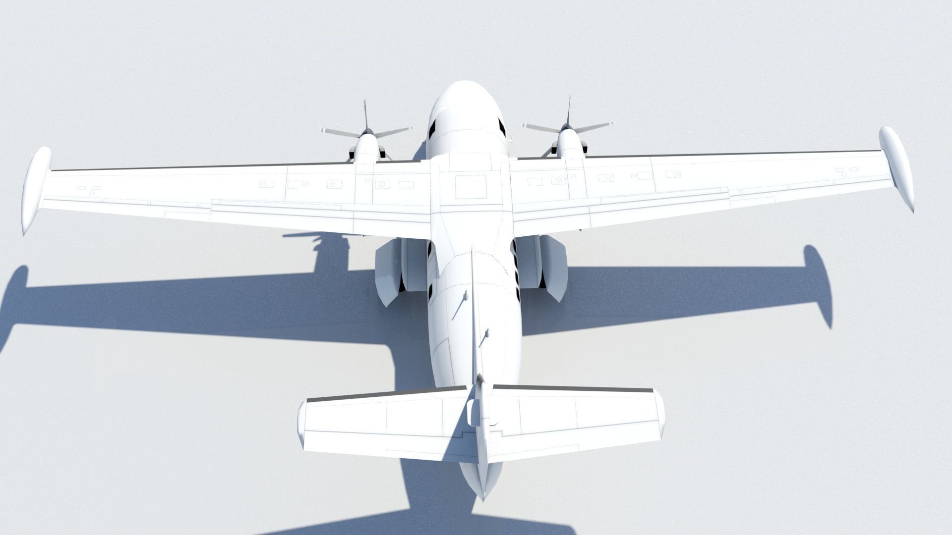 Let 410 Turbolet Static blank Low-poly 3D model_3