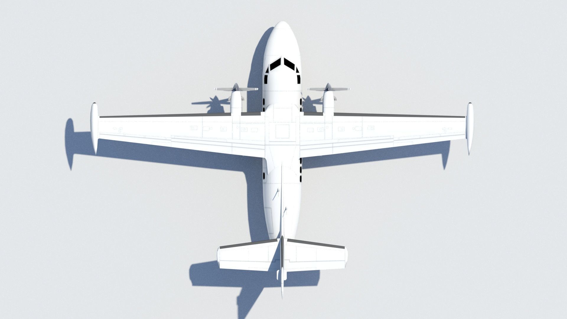 Let 410 Turbolet Static blank Low-poly 3D model_12