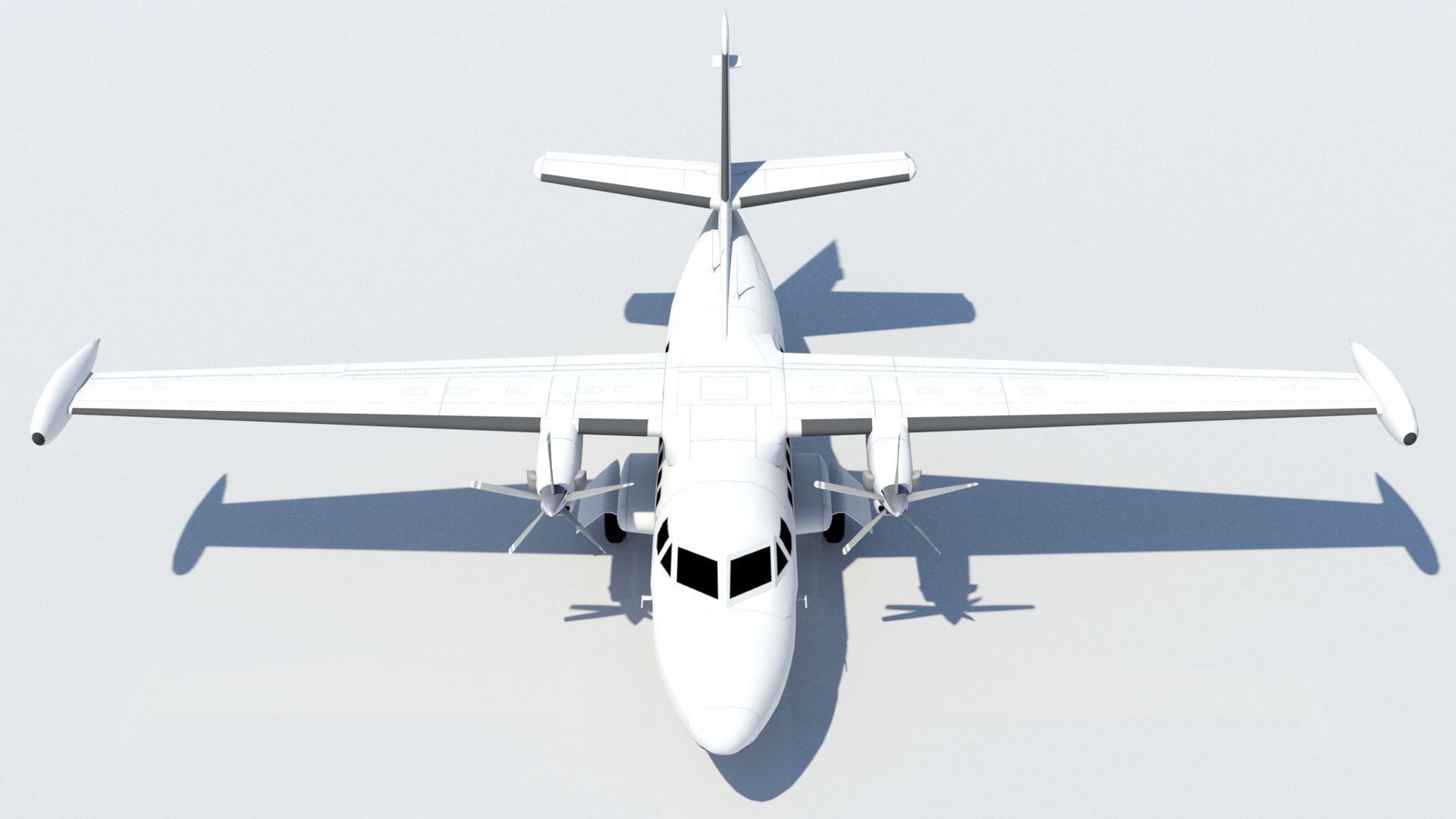 Let 410 Turbolet Static blank Low-poly 3D model_7