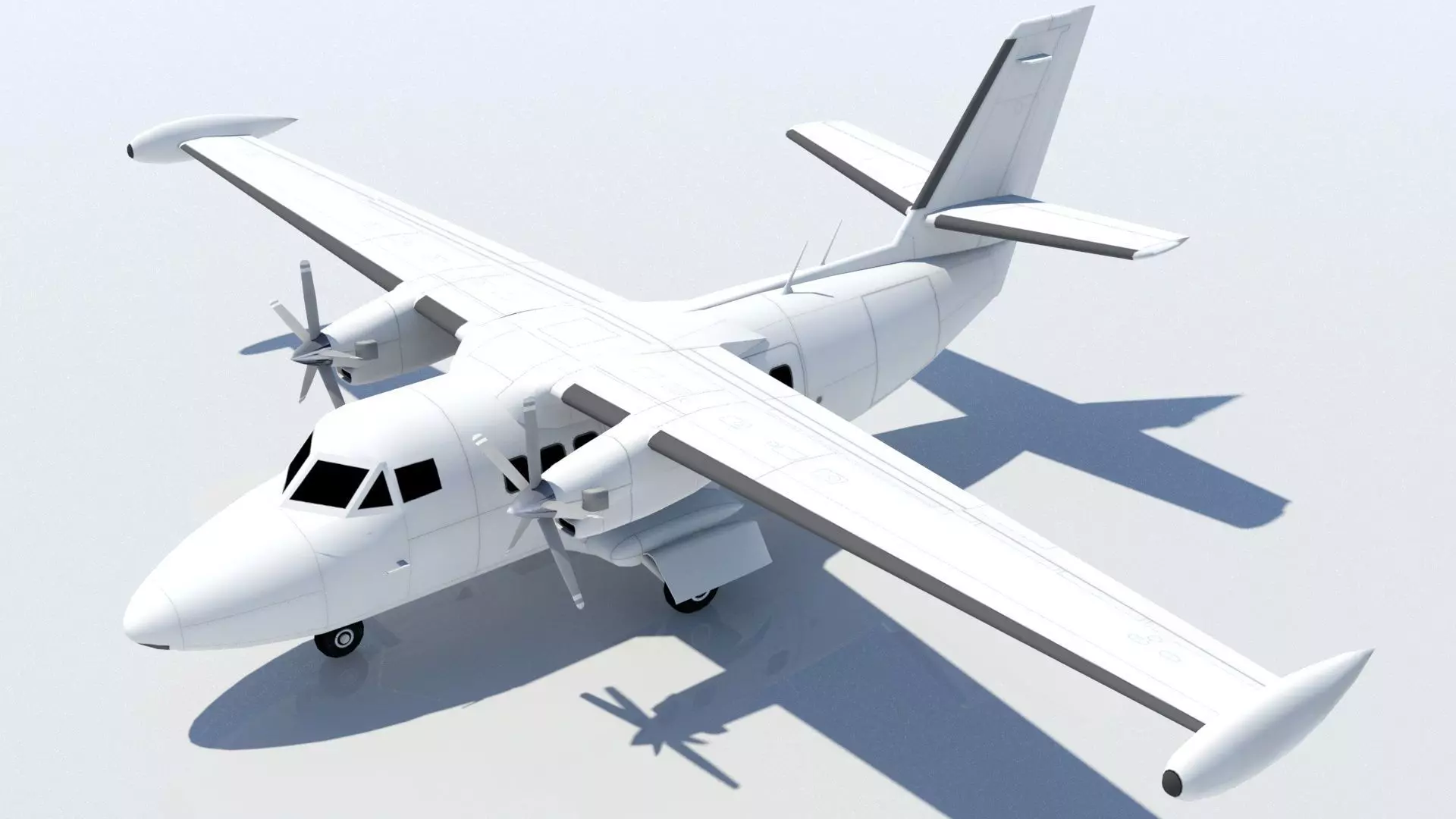 Let 410 Turbolet Static blank Low-poly 3D model_0