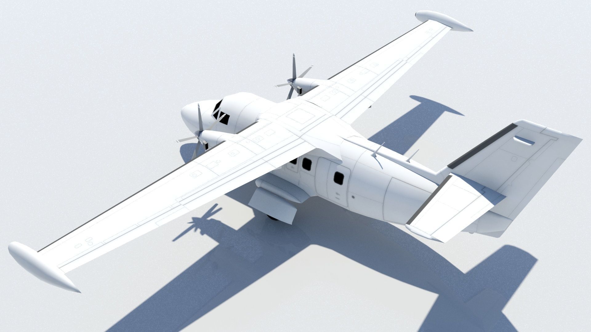 Let 410 Turbolet Static blank Low-poly 3D model_2