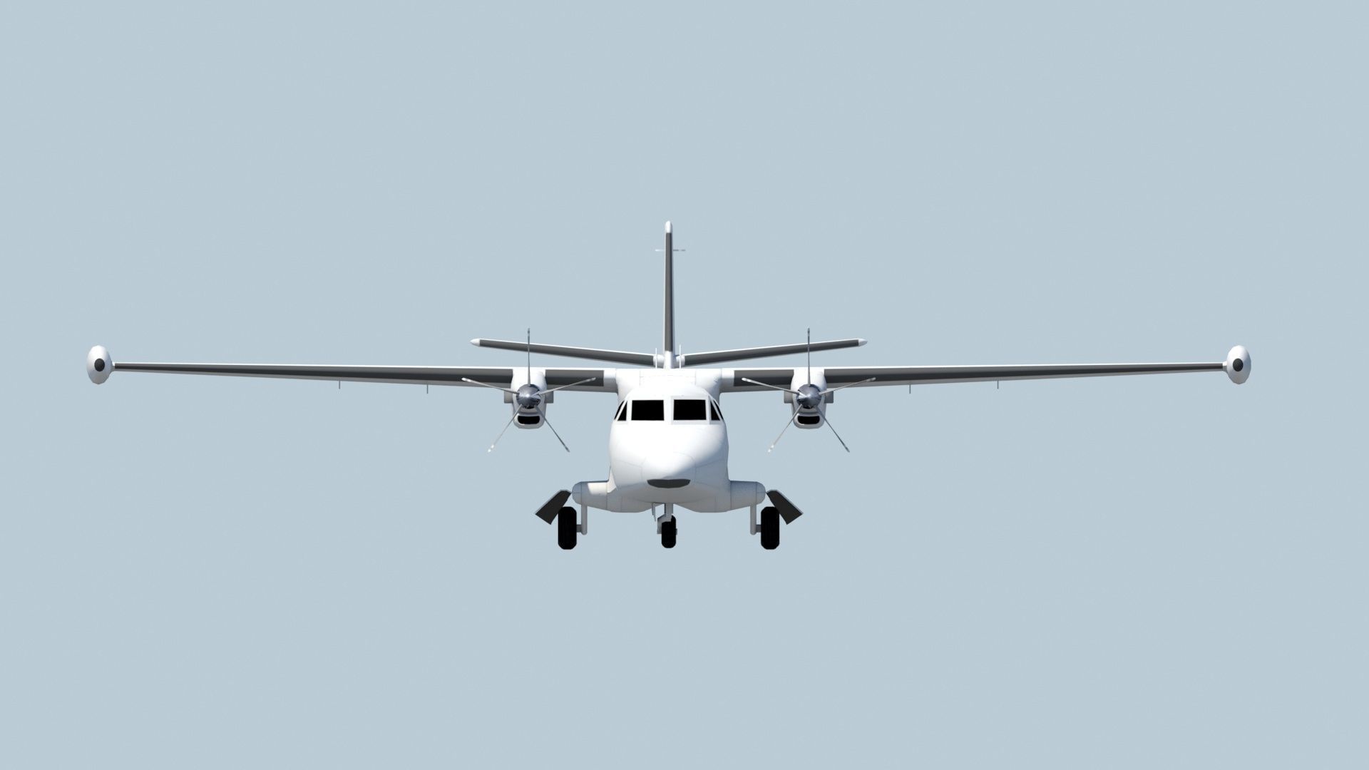 Let 410 Turbolet Static blank Low-poly 3D model_11