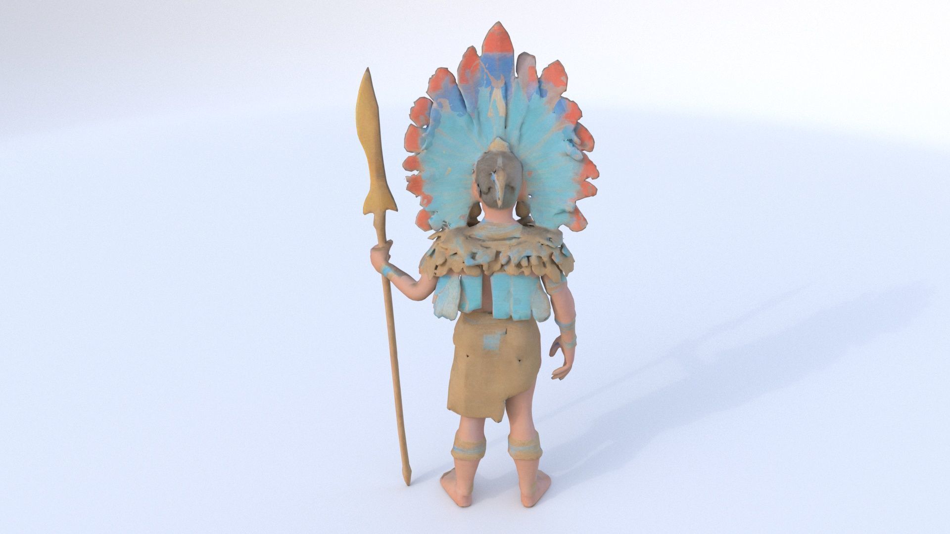 Aztect Priest 3 3D model_4