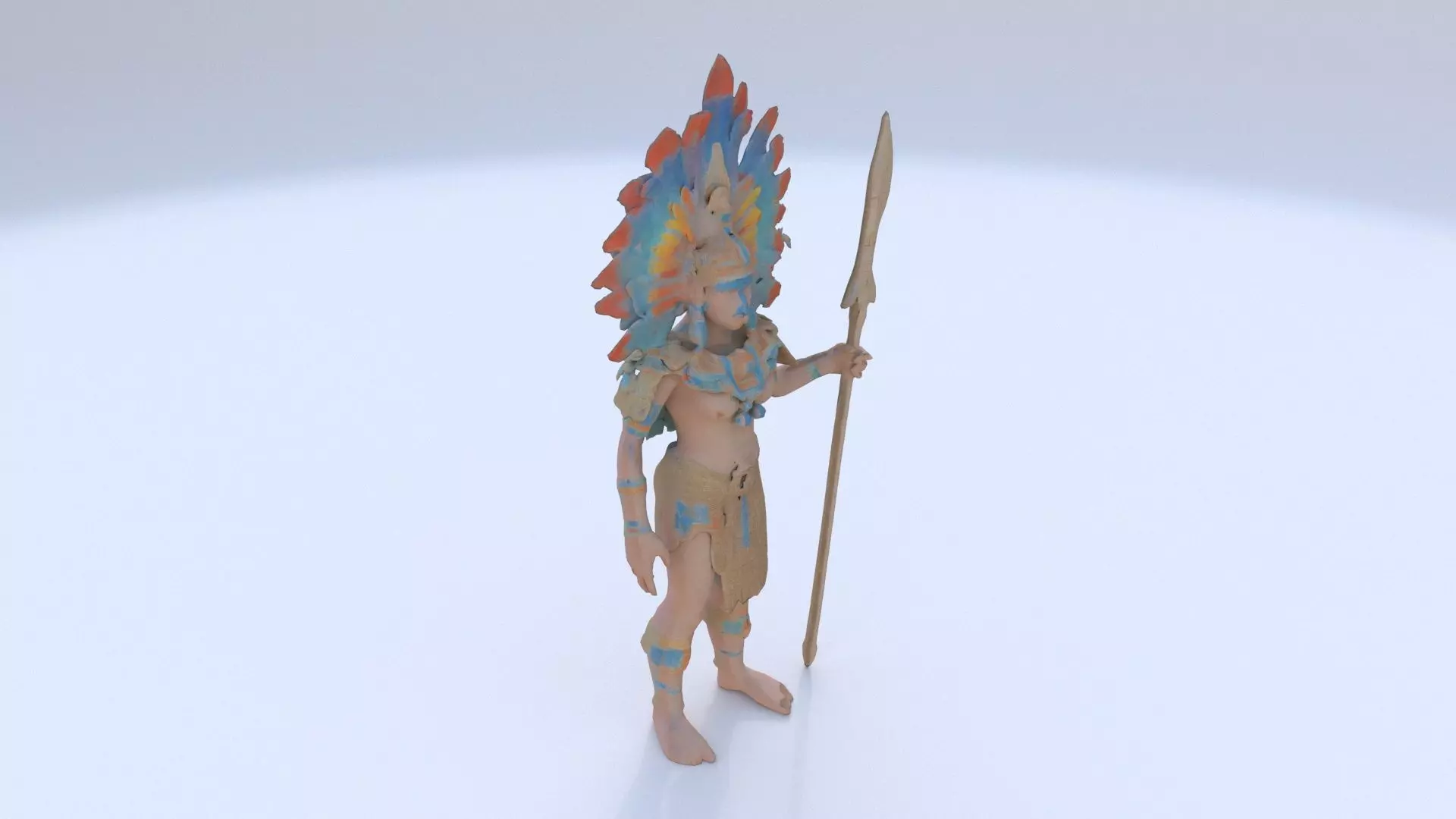 Aztect Priest 3 3D model_0