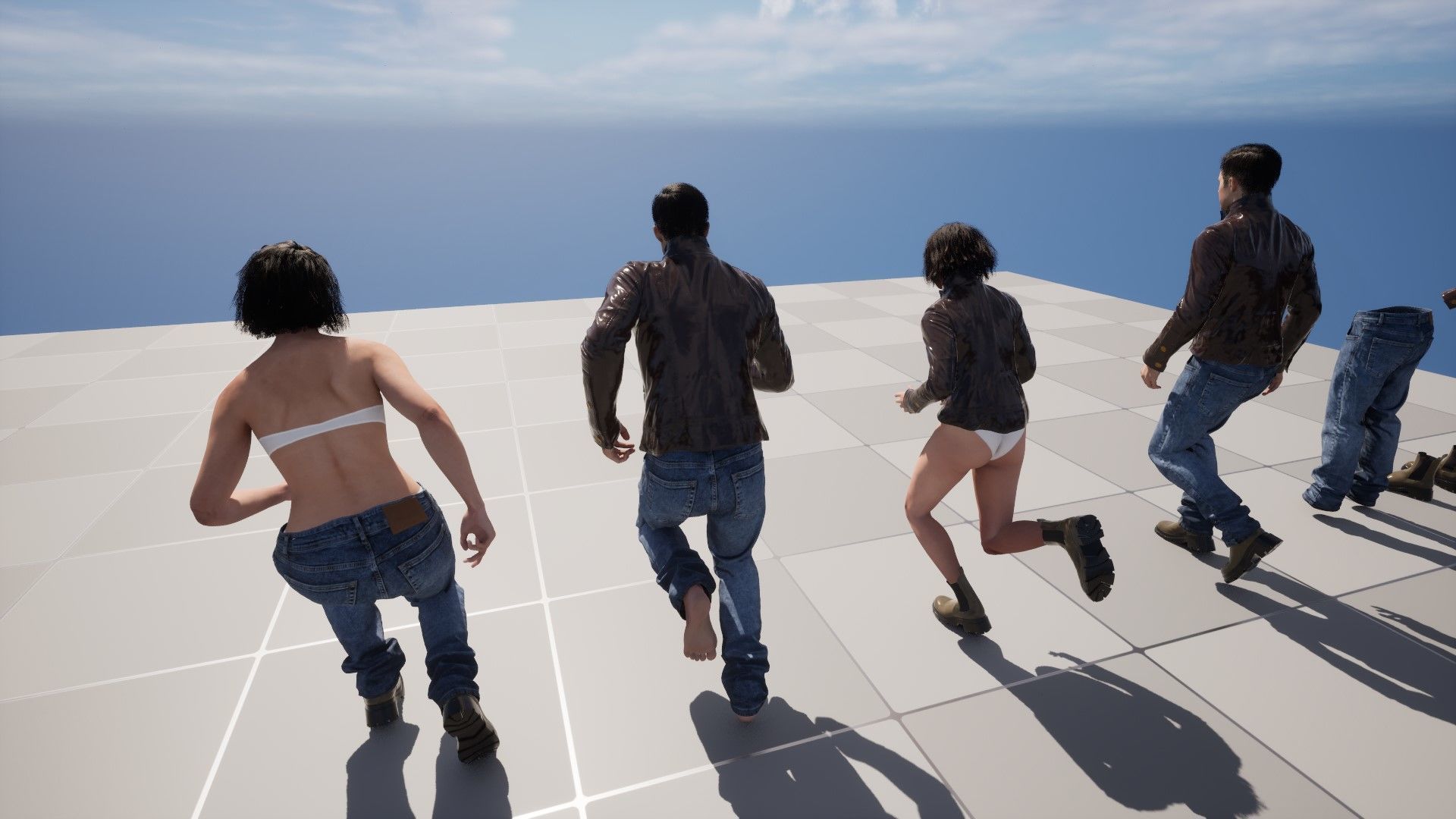 Casual Outfit 2 - Male - Female MH - UE5 Skeletons - Rigged Low-poly 3D model_21