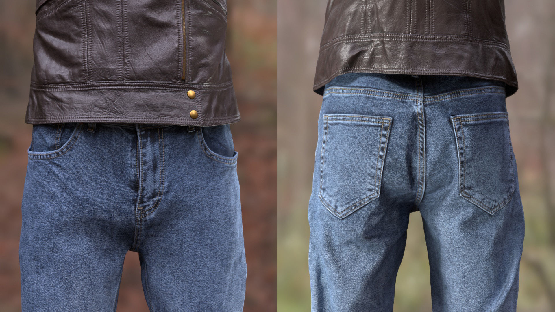 Casual Outfit 2 - Male - Female MH - UE5 Skeletons - Rigged Low-poly 3D model_10