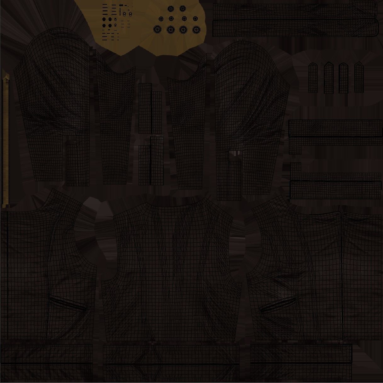 Casual Outfit 2 - Male - Female MH - UE5 Skeletons - Rigged Low-poly 3D model_18