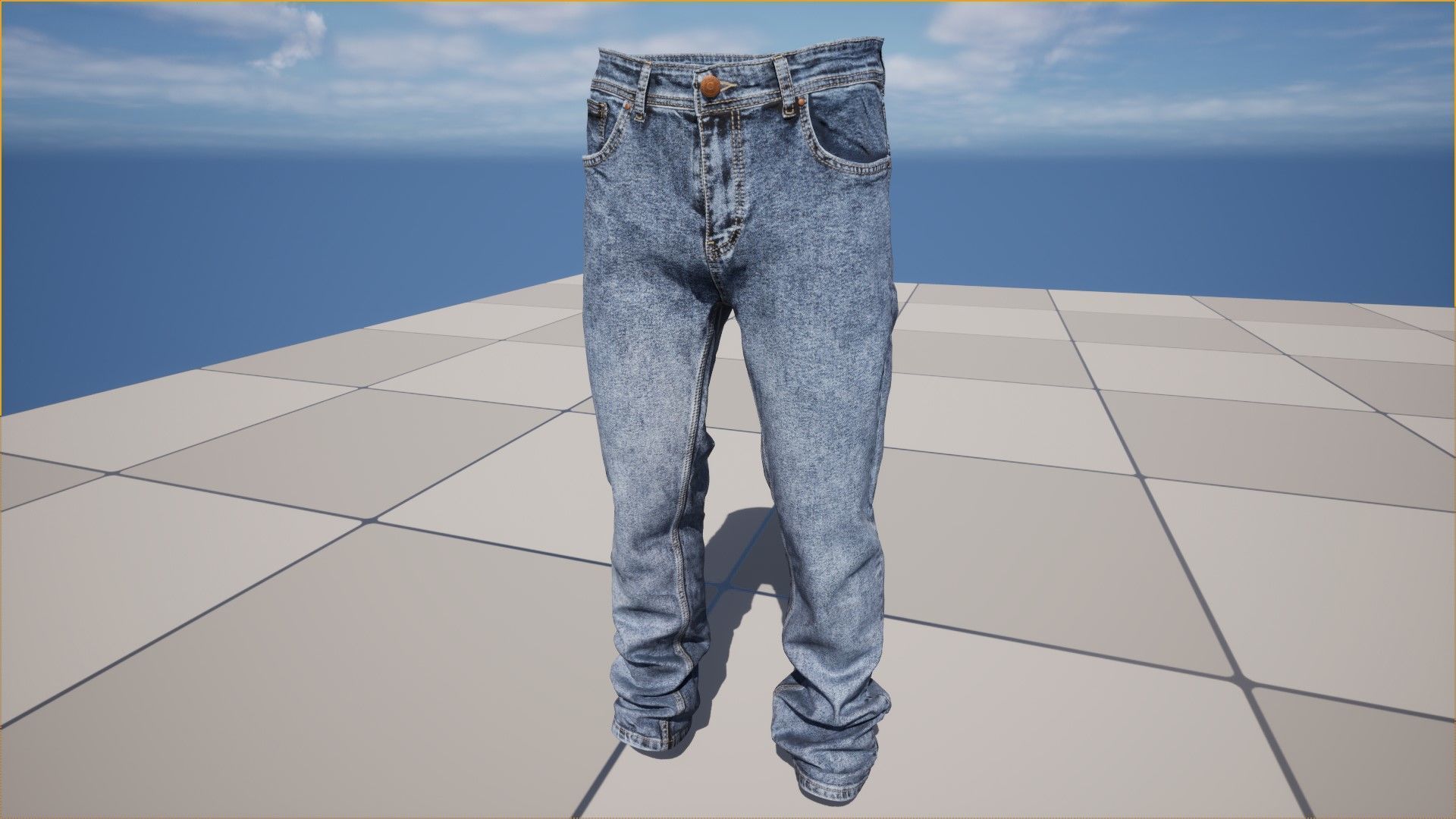 Casual Outfit 2 - Male - Female MH - UE5 Skeletons - Rigged Low-poly 3D model_24