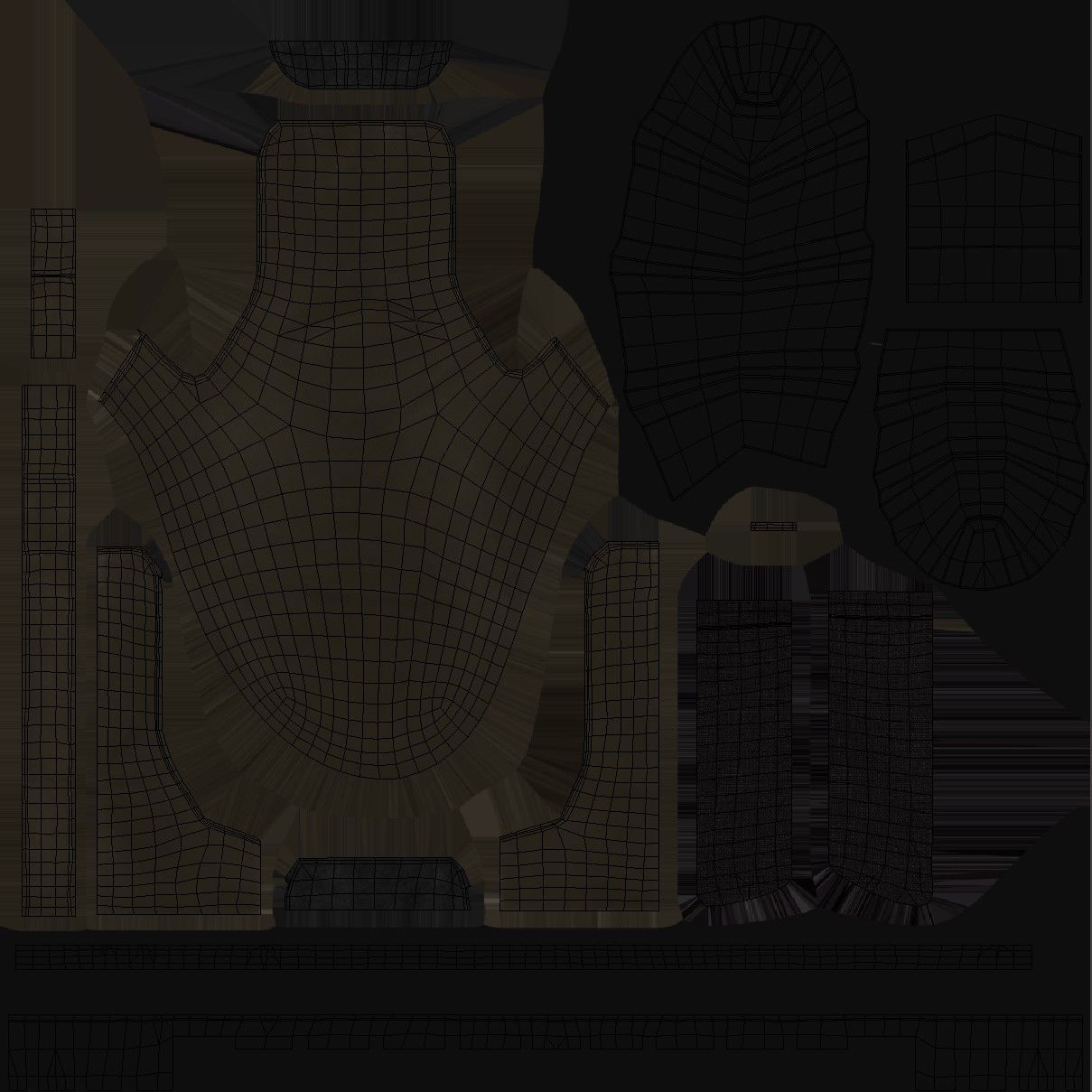 Casual Outfit 2 - Male - Female MH - UE5 Skeletons - Rigged Low-poly 3D model_17