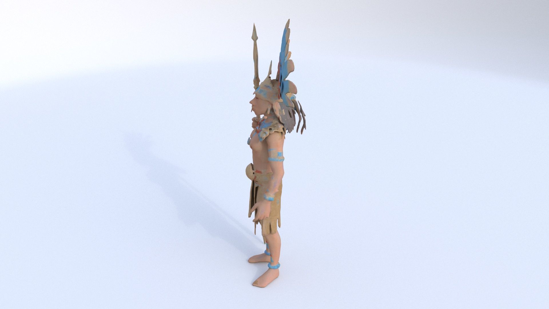 Aztect Priest 5 3D model_2