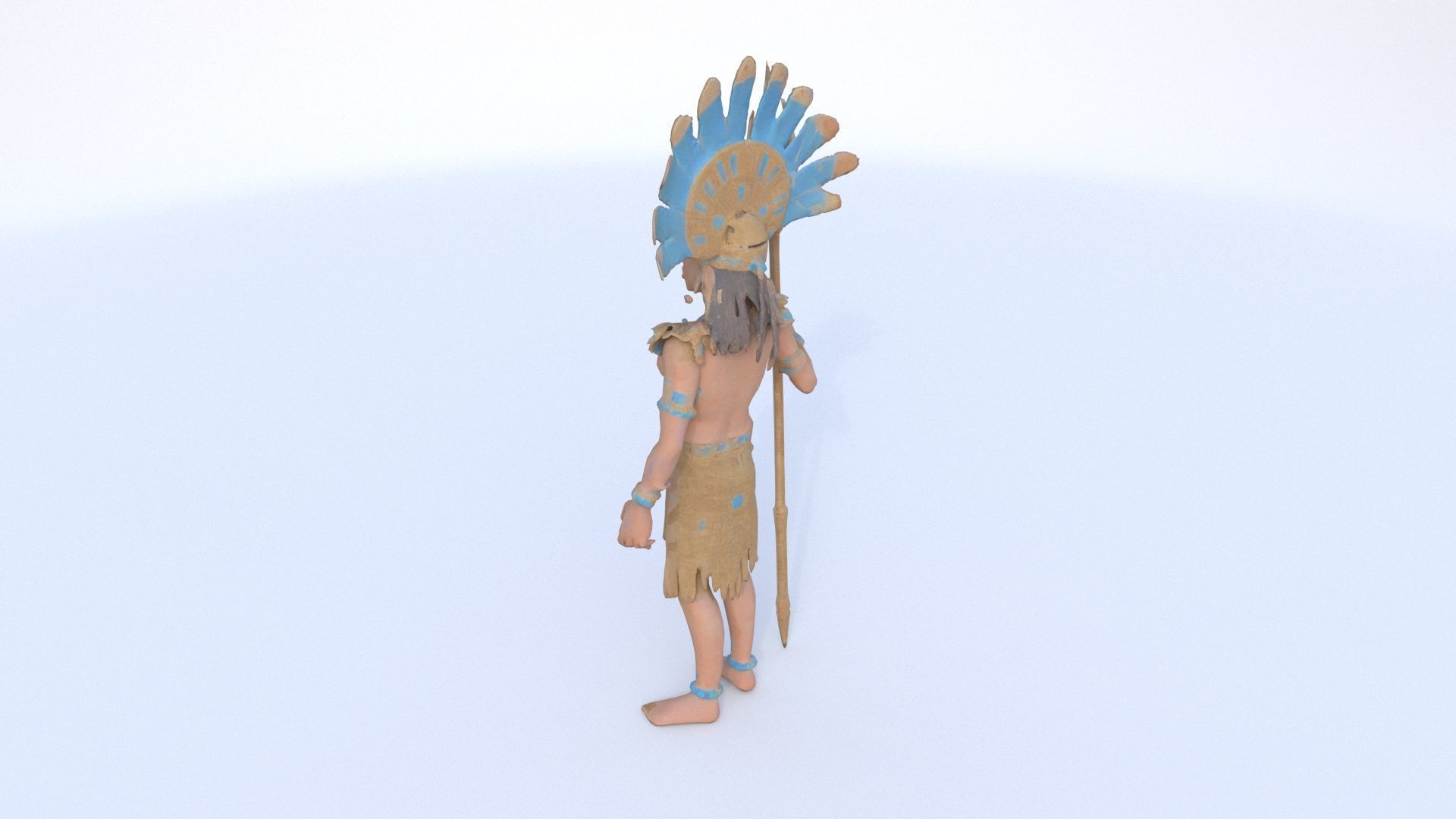 Aztect Priest 5 3D model_3